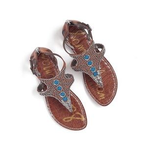Sam Edelman Beaded Leather Galvin Sandals